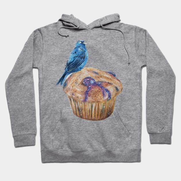 Indigo Blueberry Muffin Hoodie by Animal Surrealism